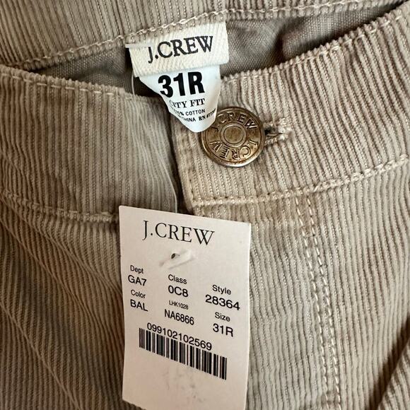 J Crew Tan Vintage Matchstick Skinny Leg Corduroy Pants Size 31R NWT - Picture 5 of 7